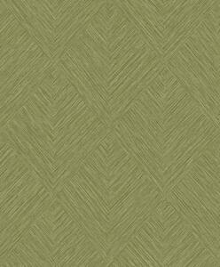 Vliesová tapeta na zeď, zelená, geometrická, PW3007, Precious Weaves, Grandeco