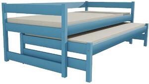 Dětská postel s výsuvnou přistýlkou DPV 003 (Barva dřeva: bezbarvý lak, Rozměr: 80 x 180 cm)
