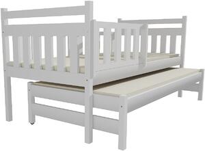 Dětská postel s výsuvnou přistýlkou DPV 004 (Barva dřeva: bezbarvý lak, Rozměr: 80 x 180 cm)