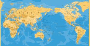 Obraz na korku mapa světa v zajímavém provedení