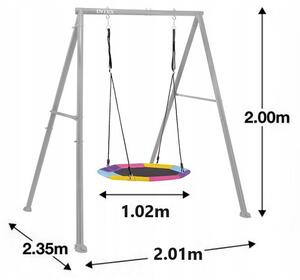 Zahradní houpačka hnízdo Intex volně stojící, vícebarevná, 102 cm