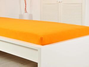 Jersey prostěradlo do dětské postýlky EXCLUSIVE 60x120 cm oranžové