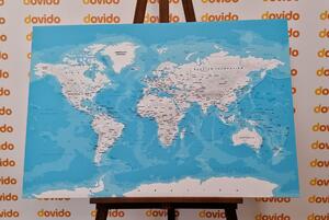 Obraz na korku stylová mapa světa