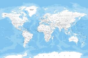Obraz na korku stylová mapa světa