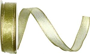 Stuha zlatá PLATINUM GOLD lurexová 15mm x 3,5m (5,70 Kč/m)