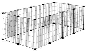 Skládací ohrádka pro domácí zvířata 143x71x46cm SPRINGOS PA1086 černá