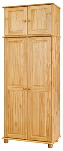 Šatní Skříň 2 dveřová na koulích 8860, masiv borovice
