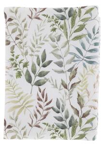 Bavlněný ubrus Aix Leaf Pattern Cream 140 × 240 cm