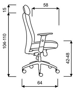 ALBA Kancelářská židle Lexa [bez podhlavníku]
