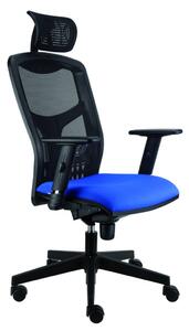 ALBA Kancelářská židle York síť [Fill 082, PP područky P41 výškově stavitelné, tvrdá na koberec, Loop plastový černý kříž, synchro, bez podhlavníku]