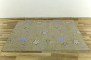 Dětský koberec Stars Pastelové hvězdičky, béžový / modrý