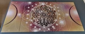 5-dílný obraz okouzlující Mandala