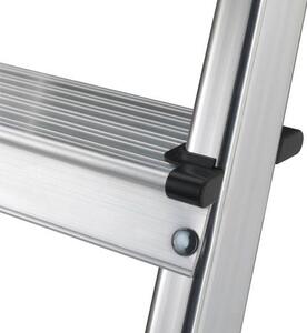 Hliníkové schůdky Hailo L60 2+1 příčka, nosnost 150 kg, 8160-307 2,6 m X 1,43 m