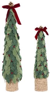 Sada 2 sošek SIMONIEMI 55/75 cm Vánoční stromek Zelená
