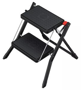 Ocelové skládací schůdky Hailo MK62 StandardLine černé, 999000495757