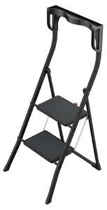 Ocelové schůdky Hailo Comfortline 2 stupně černé K77, 999000495748