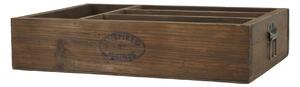 Úložný dřevěný box s přihrádkami Nature 40 cm