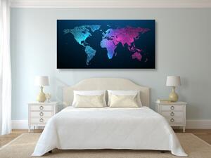 Obraz noční mapa světa