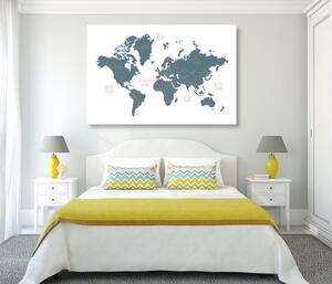 Obraz moderní mapa světa