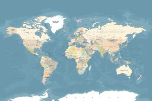 Obraz na korku stylová vintage mapa světa