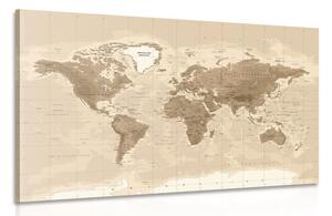 Obraz nádherná vintage mapa světa