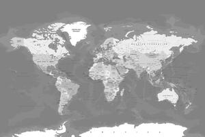 Obraz na korku stylová vintage černobílá mapa světa