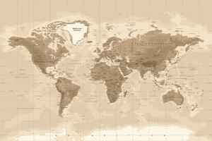 Obraz na korku nádherná vintage mapa světa
