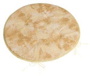 Bellatex Sedák Adéla kulatý hladký průměr 40 cm Hadí kůže hnědá