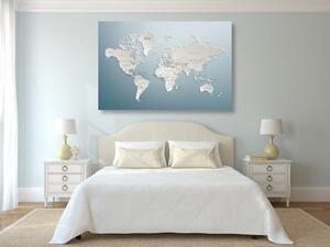 Obraz mapa světa v originálním provedení