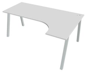 Hobis Kancelářský rohový stůl Hobis UEA 1800L, deskaakát, bílá RAL 9016