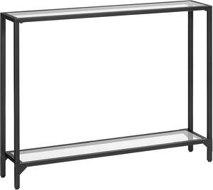 VASAGLE Konzolový stolek Pered 100 cm černý/čirý