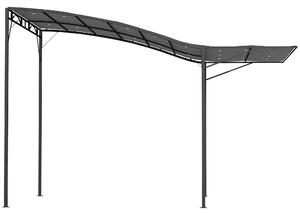 Outsunny pergola 3 x 2,5 m se stavitelnou střechou — ocelový rám, tmavě šedý polyesterový baldachýn | Aosom