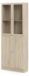 Skříň Bask 79 x 28,3 x 203,2 cm, dveře kombi, dub sonoma