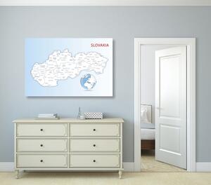 Obraz na korku mapa Slovenské republiky
