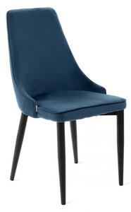 Jídelní židle LOUIS RIBBON sametová modrá 848914
