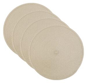 Livarno home Prostírání, Ø 38 cm, 4 kusy (krémová) (100381067003)