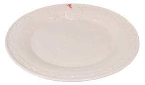 Bílý keramický talíř Antic Line Hen, ⌀ 25 cm