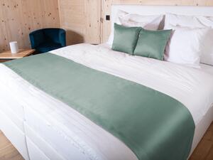 Biante Saténový přehoz/běhoun na postel Satén LUX-003 Ledově zelený Na míru