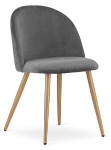 Jídelní židle BELLO sametová tmavě šedá