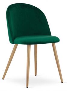 Set dvou jídelních židlí BELLO sametové zelené (2ks)