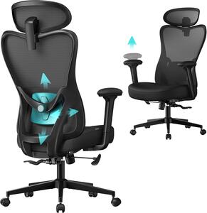 SONGMICS Kancelářská židle Vivaro černá