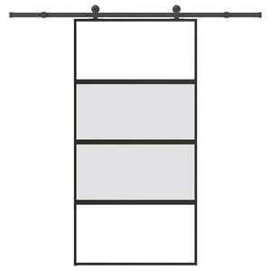 Posuvné dveře s kováním 102,5x205 cm tvrzeného sklo a hliník 3333000