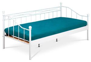 Kovová postel 90x200 Bakarissa (bílá matná)