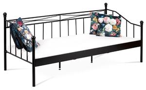 Kovová postel 90x200 Bakarissa (černá matná)