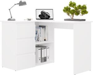 TP Living Rohový psací stůl Nicea levý bílý