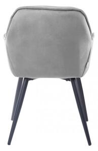 Jídelní židle CHERRY sametová šedá ALL 999165