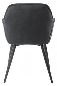 Jídelní židle CHERRY sametová černá ALL 999189