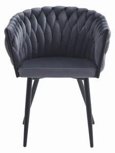 Jídelní židle ORION sametová tmavě šedá