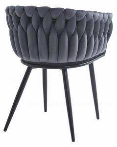 Jídelní židle ORION sametová tmavě šedá