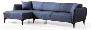 Hanah Home Rohová sedací souprava Belissimo 270 cm modrá levá